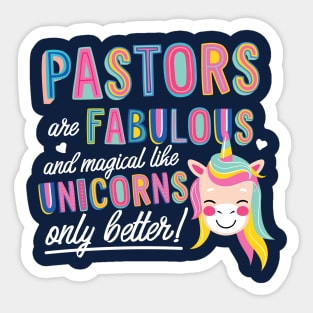 Pastors are like Unicorns Gift Idea Sticker